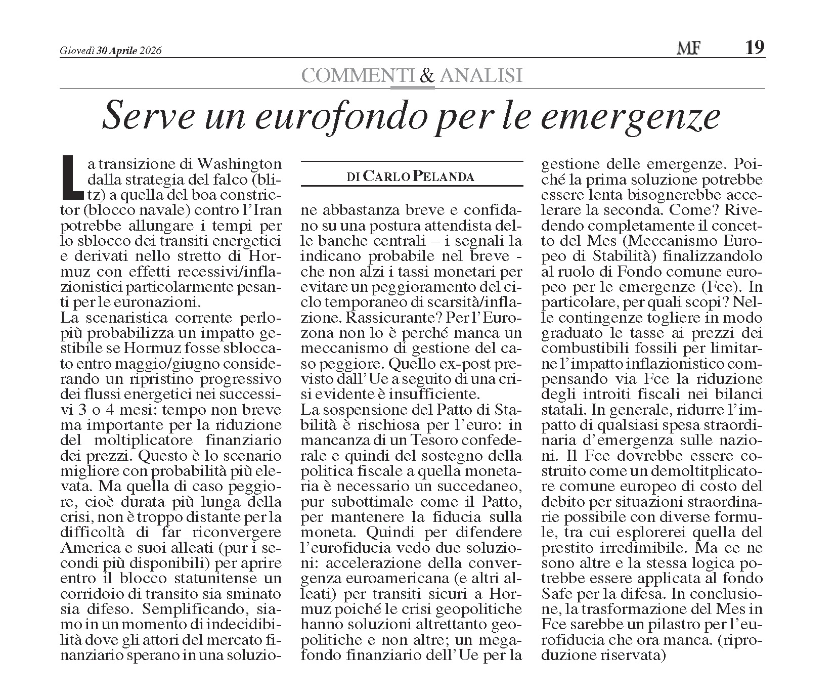 Articolo CP